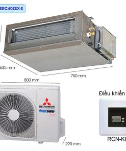 may lanh giau tran noi ong gio mitsubishi heavy fdum40vf inverter 2 0hp