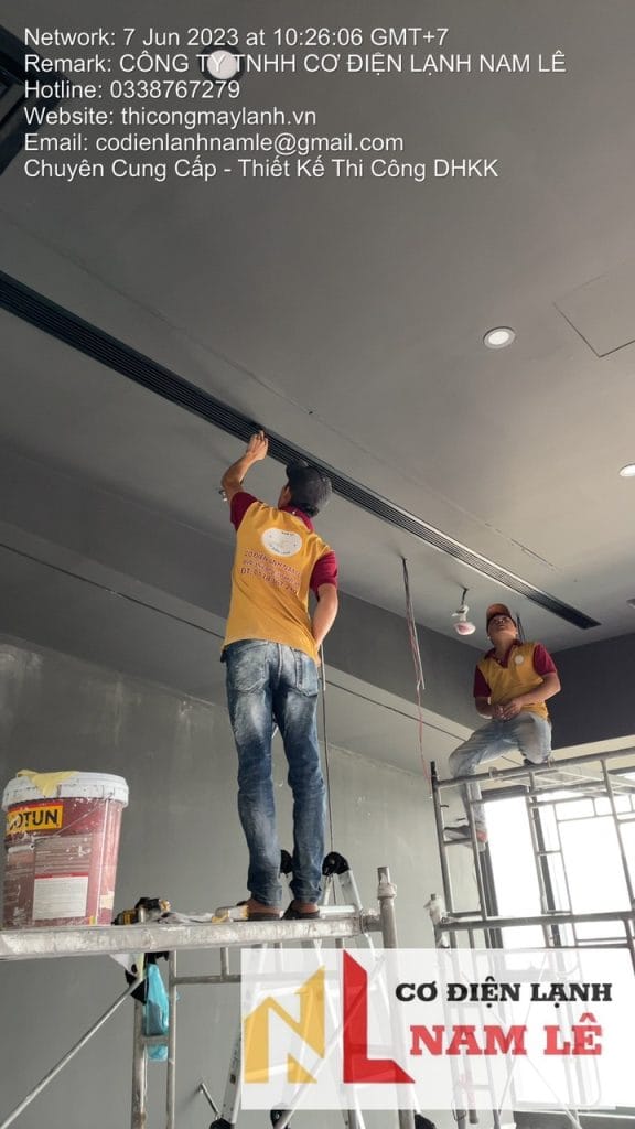 LẮP ĐẶT MÁY LẠNH GIẤU TRẦN NỐI ỐNG GIÓ TẠI MIỀN NAM